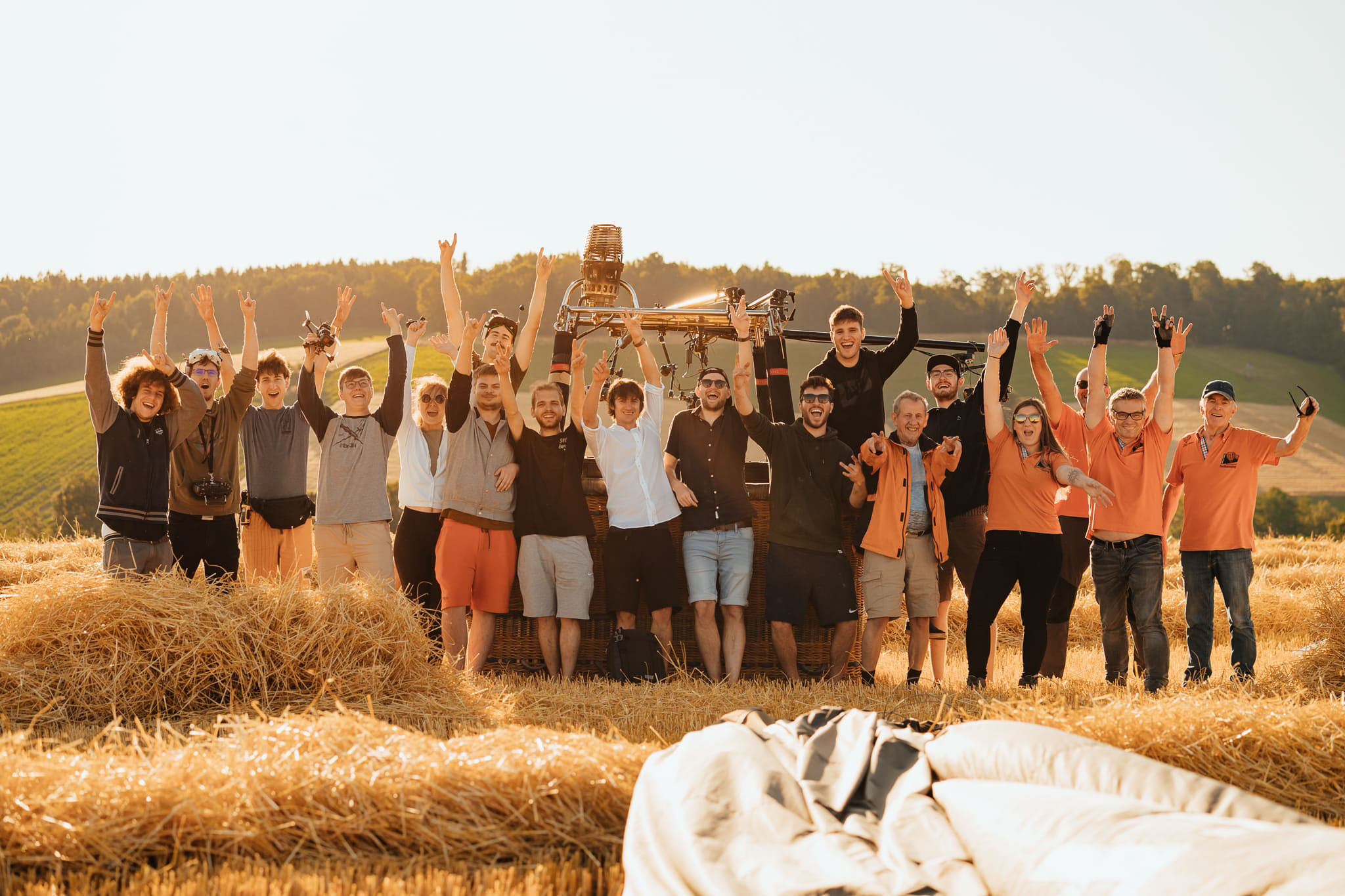 Camo and Crooked Hot Air Balloon BTS