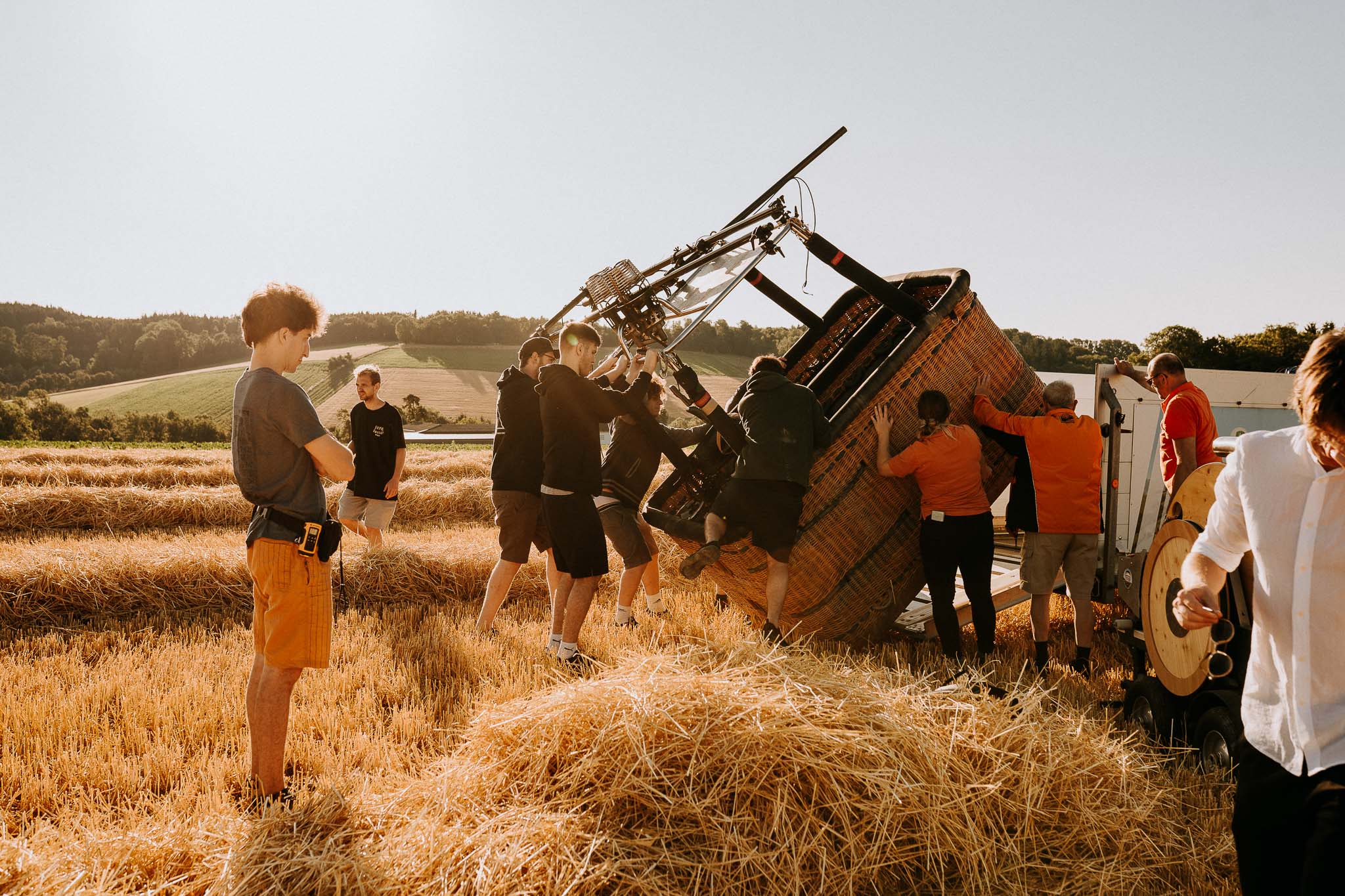 Camo and Crooked Hot Air Balloon BTS